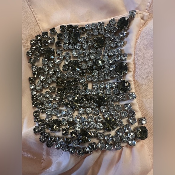 Banana Republic light pink Embellished Cream Sleeveless Top size XS (b3 - Picture 4 of 8